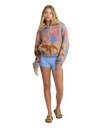 Billabong Barra Half Zip Fleece Oatmeal