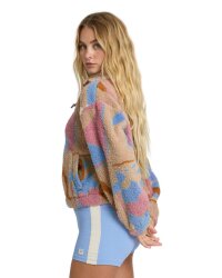 Billabong Barra Half Zip Fleece Oatmeal