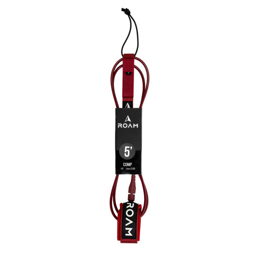 ROAM Surfboard Leash Comp 5.0 Dunkelrot