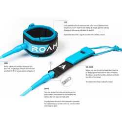 ROAM Surfboard Leash Comp 5.0 Dark Teal