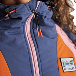 Passenger Clothing Ocean Recycled Insulated Anorak Dark Denim/Sunset Orange