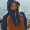 Passenger Clothing Ocean Recycled Insulated Anorak Dark Denim/Sunset Orange