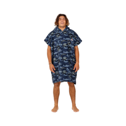 After Essentials Poncho Japan Waves Midnight