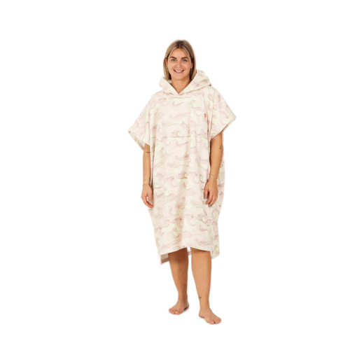 After Essentials Poncho Japan Waves Soft Pink
