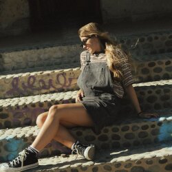 Oxbow Motel Dress Dark Grey L
