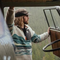 Passenger Clothing Offroad Recyceled Sherpa 1/2 Zip Fleece 2.0 Reflection Birch