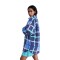 Roxy Over And Above Karierte Fleece Hemdjacke Dutch Blue Plaid Fade
