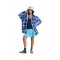 Roxy Over And Above Karierte Fleece Hemdjacke Dutch Blue Plaid Fade