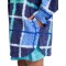 Roxy Over And Above Karierte Fleece Hemdjacke Dutch Blue Plaid Fade