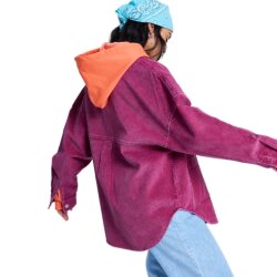 Roxy Kick Back Washed Cord Hemd Rhododendron