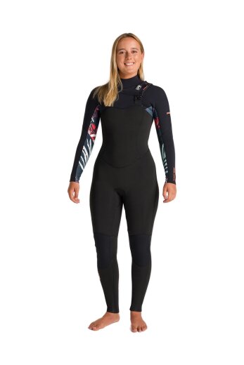 C-Skins NuWave Solace 4/3 Frauen Neoprenanzug Black Botanical