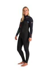 C-Skins NuWave Solace 4/3 Frauen Neoprenanzug Black Botanical