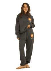 Sisstrevolution Surf Check Fleece Hoodie Vintage Black