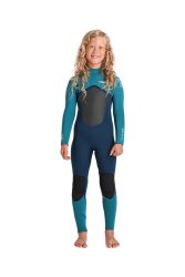 C-Skins NuWave Legend 4:3 Junior GBS Back Zip Steamer Bluestone Emerald