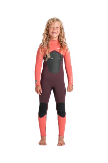 C-Skins NuWave Legend 4:3 Junior GBS Back Zip Steamer Rust Coral