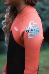 C-Skins NuWave Legend 4:3 Junior GBS Back Zip Steamer Rust Coral