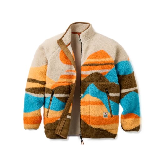 Passenger Fairbanks Full Zip Sherpa Fleece Jacket Mpuntain Sunset Multi XS