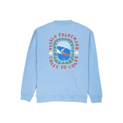 Vissla Coastal Life Eco Fleece Crewneck Sweater Faded Denim XL