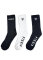 Vissla Logo Sock 3-Pack Black White