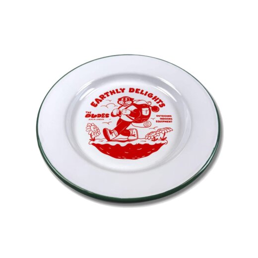 The Dudes Earthly Delights Enamel Plate Off White