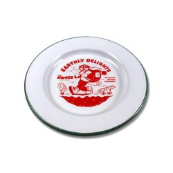 The Dudes Earthly Delights Enamel Plate Off White