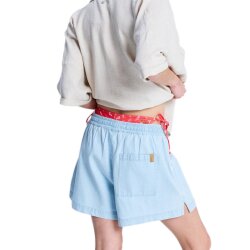 Roxy Lekeito Break Mid Denim Short Light Blue