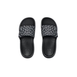 reef Kids Salty Slide Badelatschen Black Swell Checker