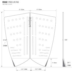 ROAM Footpad Deck Lite Traction Pad 2 tlg Schwarz