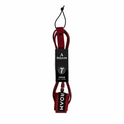 ROAM Surfboard Leash Premium 7.0 Dunkelrot