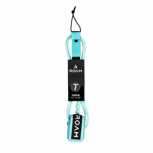 ROAM Surfboard Leash Premium 7.0 Lite Teal