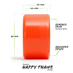 Orangatang Bees Knees Wheels (4er Set) 90mm/80a Orange