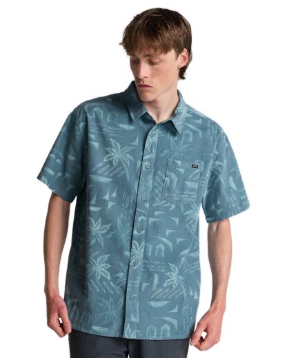 Billabong Solana Cord SS Hemd Washed Blue