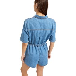 Roxy Real Tomorrow Denim Jumpsuit Short Surf Wash