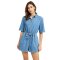 Roxy Real Tomorrow Denim Jumpsuit Short Surf Wash