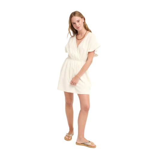 Roxy Bright Mornings Mini Dress Coconut White