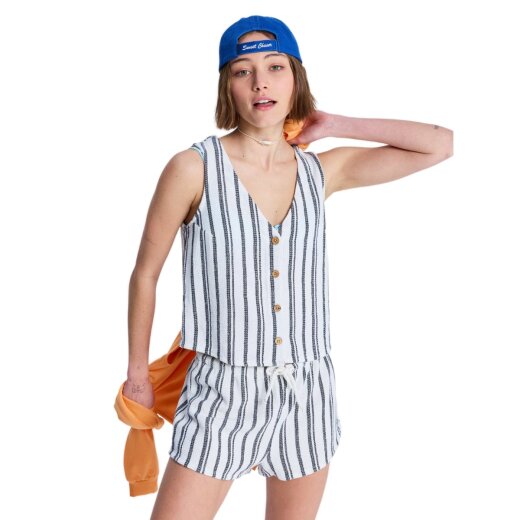 Roxy Sunbaked Spirit Top White Asparagus Verty Stripes