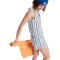 Roxy Sunbaked Spirit Top White Asparagus Verty Stripes