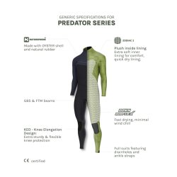 Prolomit PREDATOR STEAMER V-ZIP BZ 5/4 GBS Wetsuit Black/ Blue