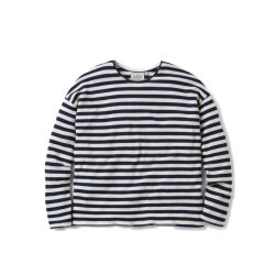 Passenger Clothing Panorama Striped LS T-Shirt Deep Navy