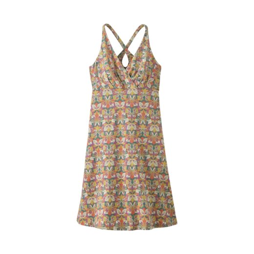 Patagonia Womens Amber Dawn Dress Butterfly Geo Weathered Stone