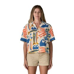 Patagonia Womens Tidal Threads Shirt Sardienes Natural