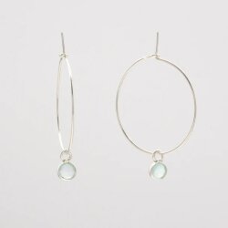 Jewelberry Kreole Briolette Azur Silber