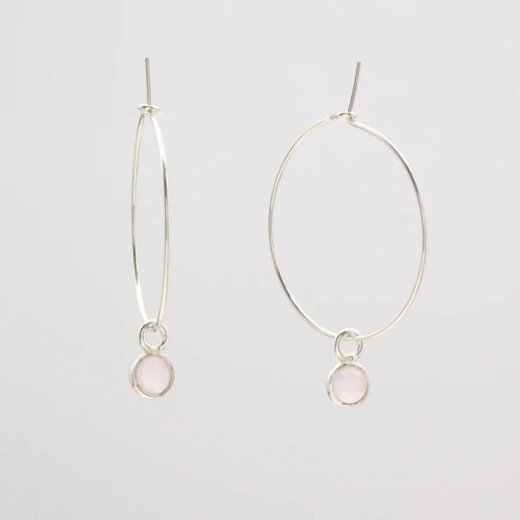 Jewelberry Kreole Briolette Rose Silber