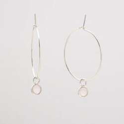 Jewelberry Kreole Briolette Rose Silber