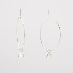 Jewelberry Kreole Briolette Grey Silber