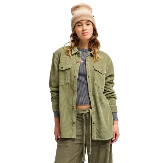 Roxy Let it go Cord Hemd Oil Green