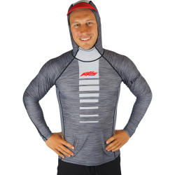 Axis Hooded UV Rash Top LS Lycra Smoke