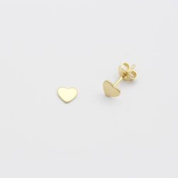 Jewelberry Stecker Tiny Heart vergoldet