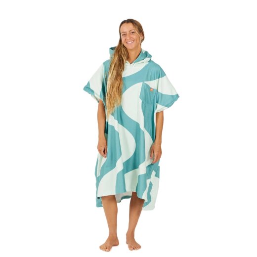 After Essential Poncho Swim Club Ondulation Green