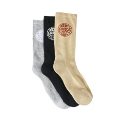 Rip Curl Wetty Crew Socks 3 Pack Khaki Sand